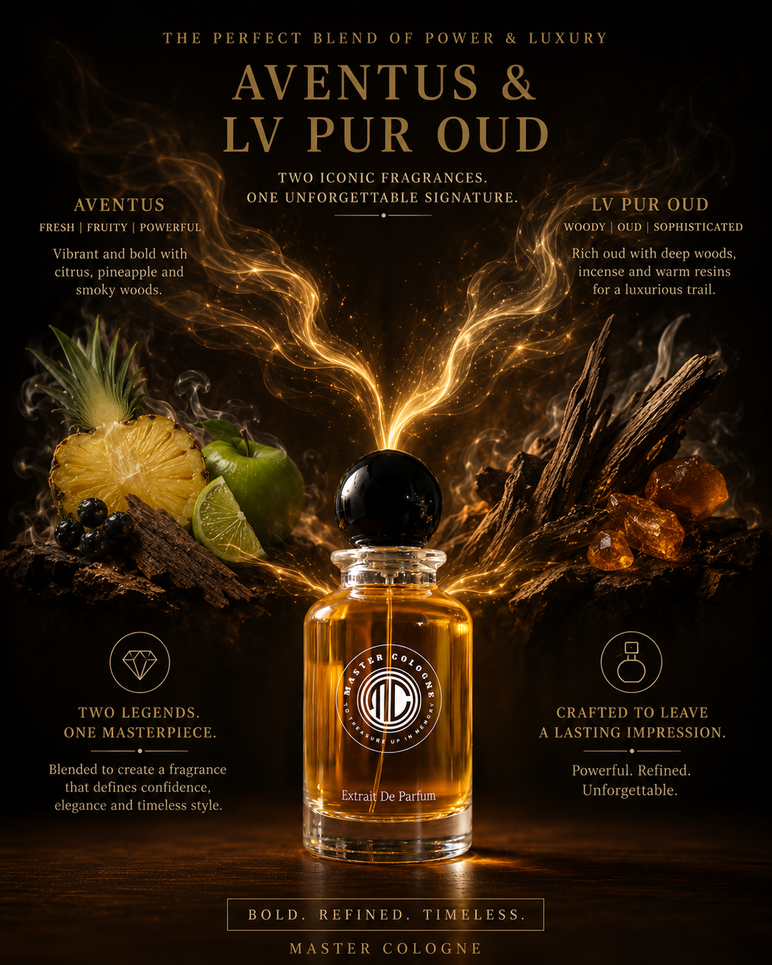 Masterlogy No.2 (Aventus + PUR oud = Adventure)